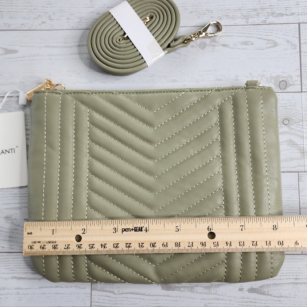 Crossbody Wristlet Bag Green NWT Amelie Galanti - Picture 10 of 16